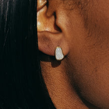 Nugget Earrings | 18K Gold Plated | Moonstone