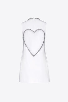 Crystal Heart Back Dress | White