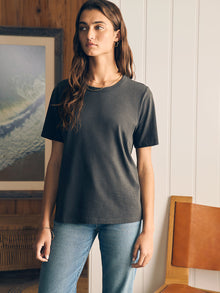 Womens - Sunwashed Crew Tee | Washed Black