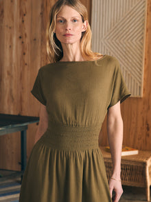 Womens - Coast To Coast Midi Dress | Military Olive