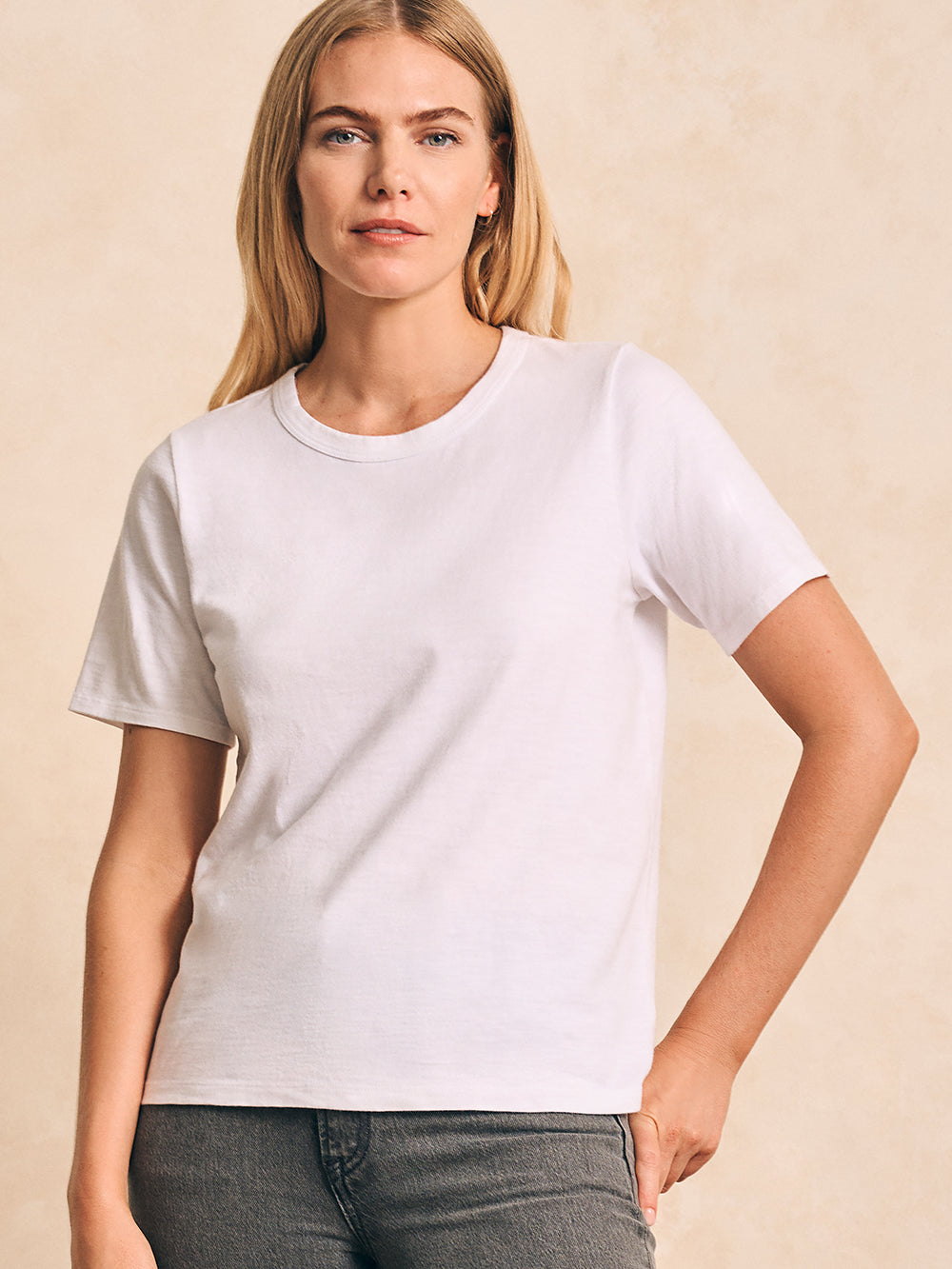 Womens - Sunwashed Crew Tee | White