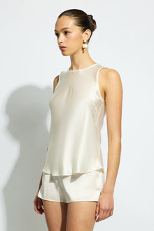 Pure Silk Singlet | Creme