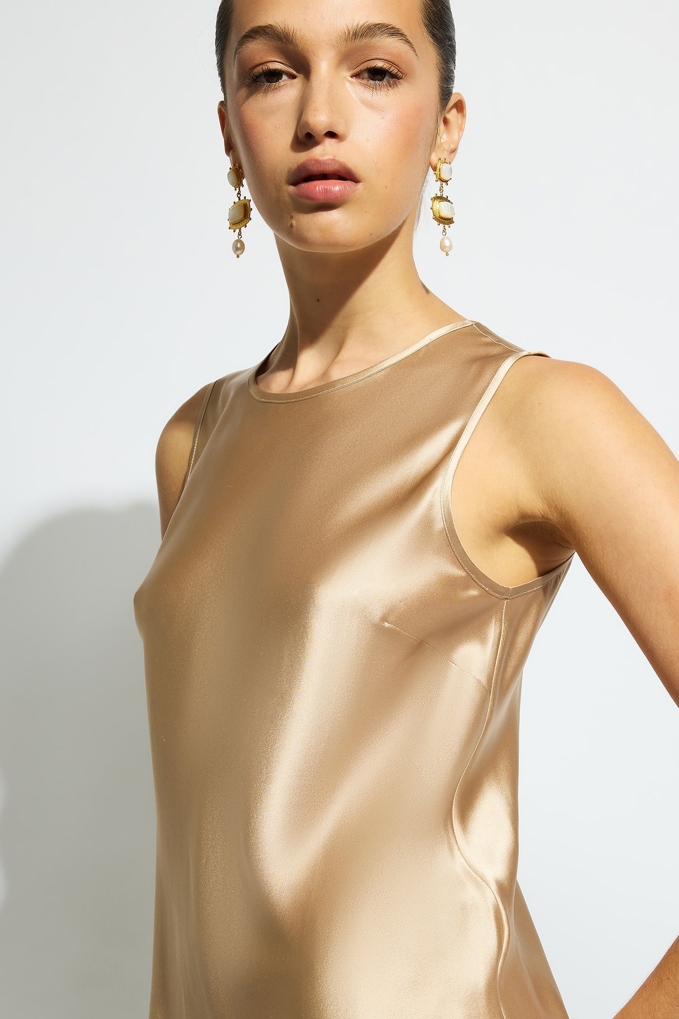 Pure Silk Singlet | Mink