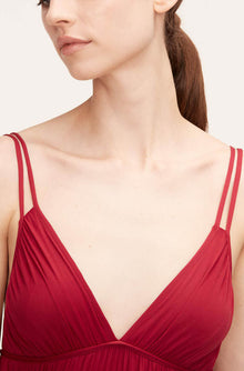 Ruched Mesh Maxi Dress | Hibiscus