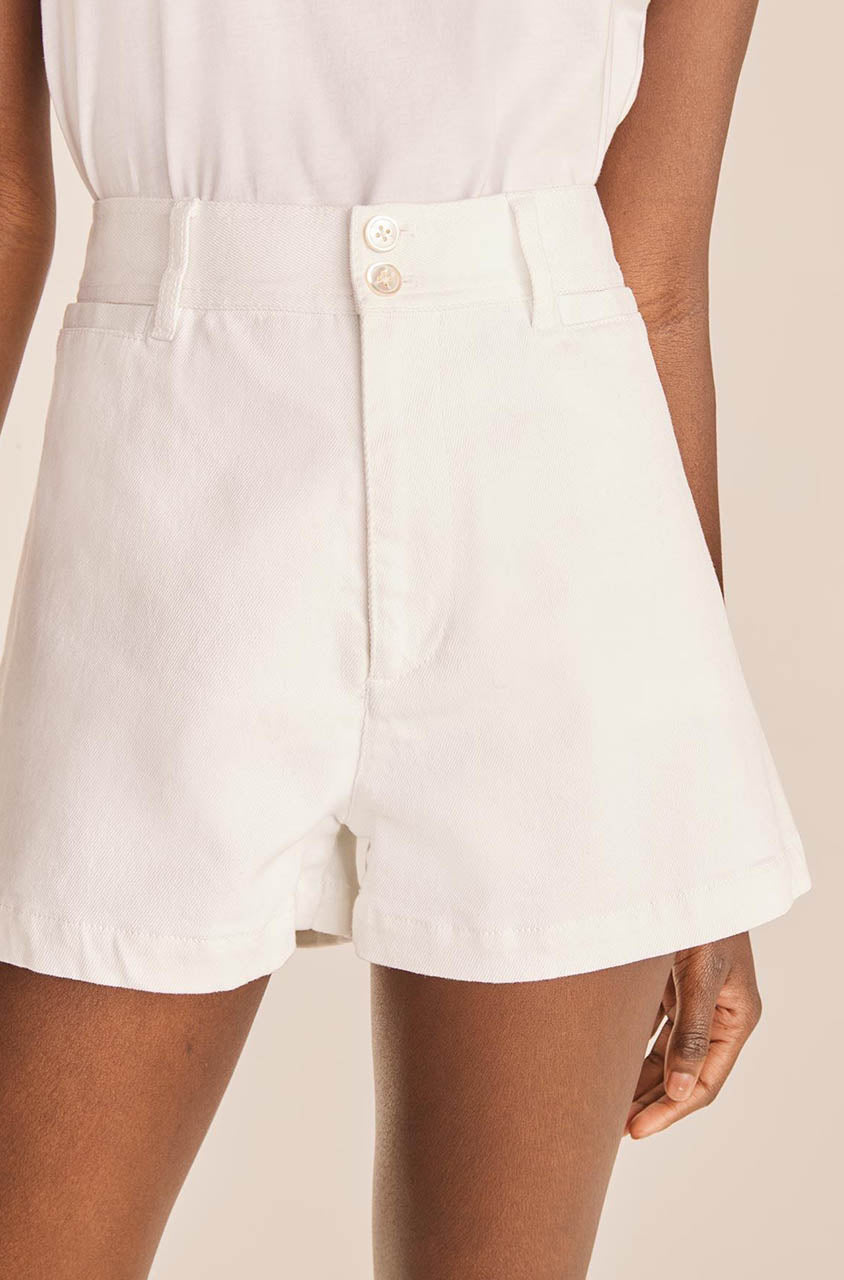 Solid Twill Short | White