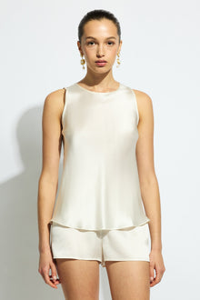 Pure Silk Singlet | Creme