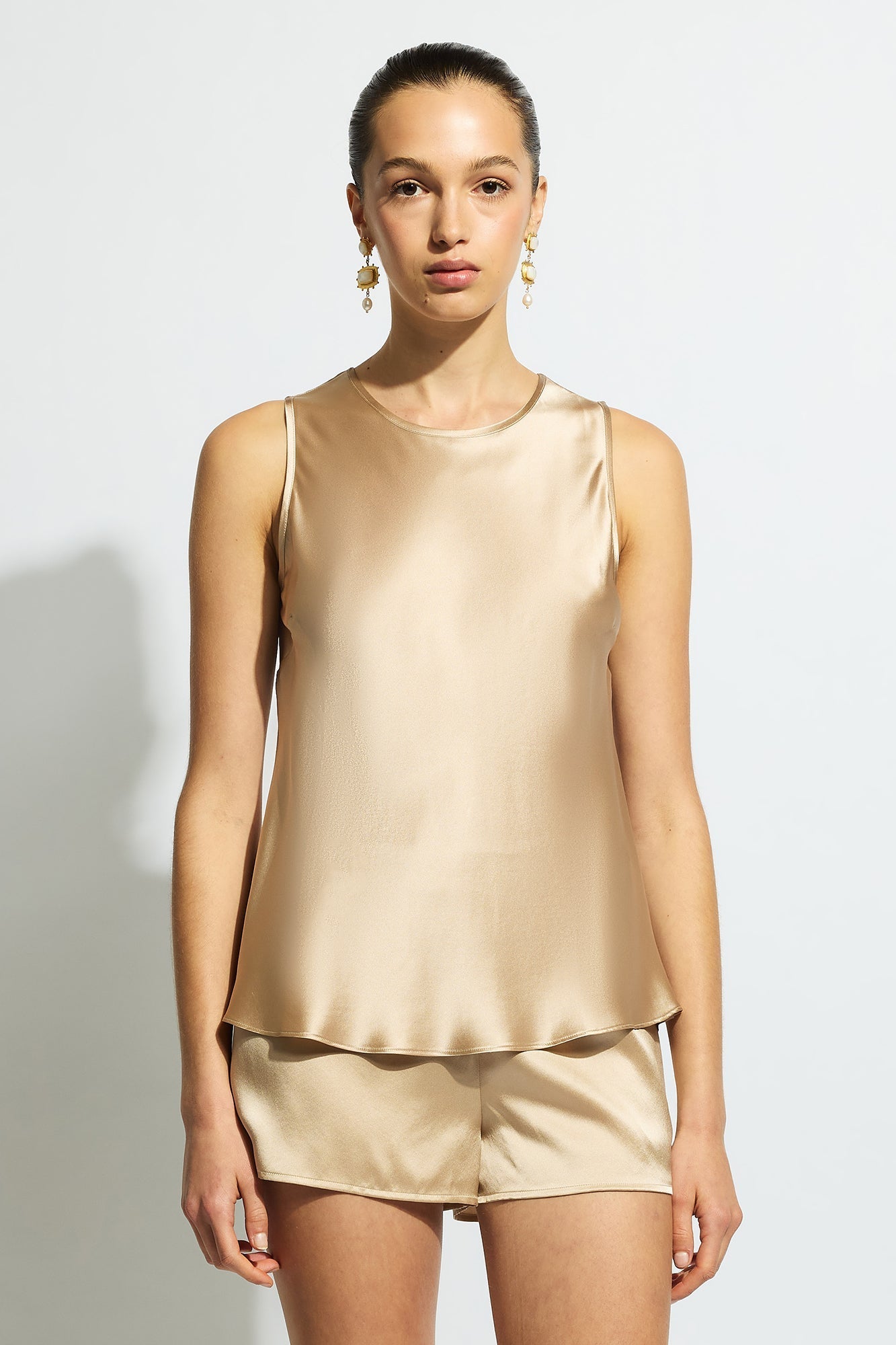 Pure Silk Singlet | Mink