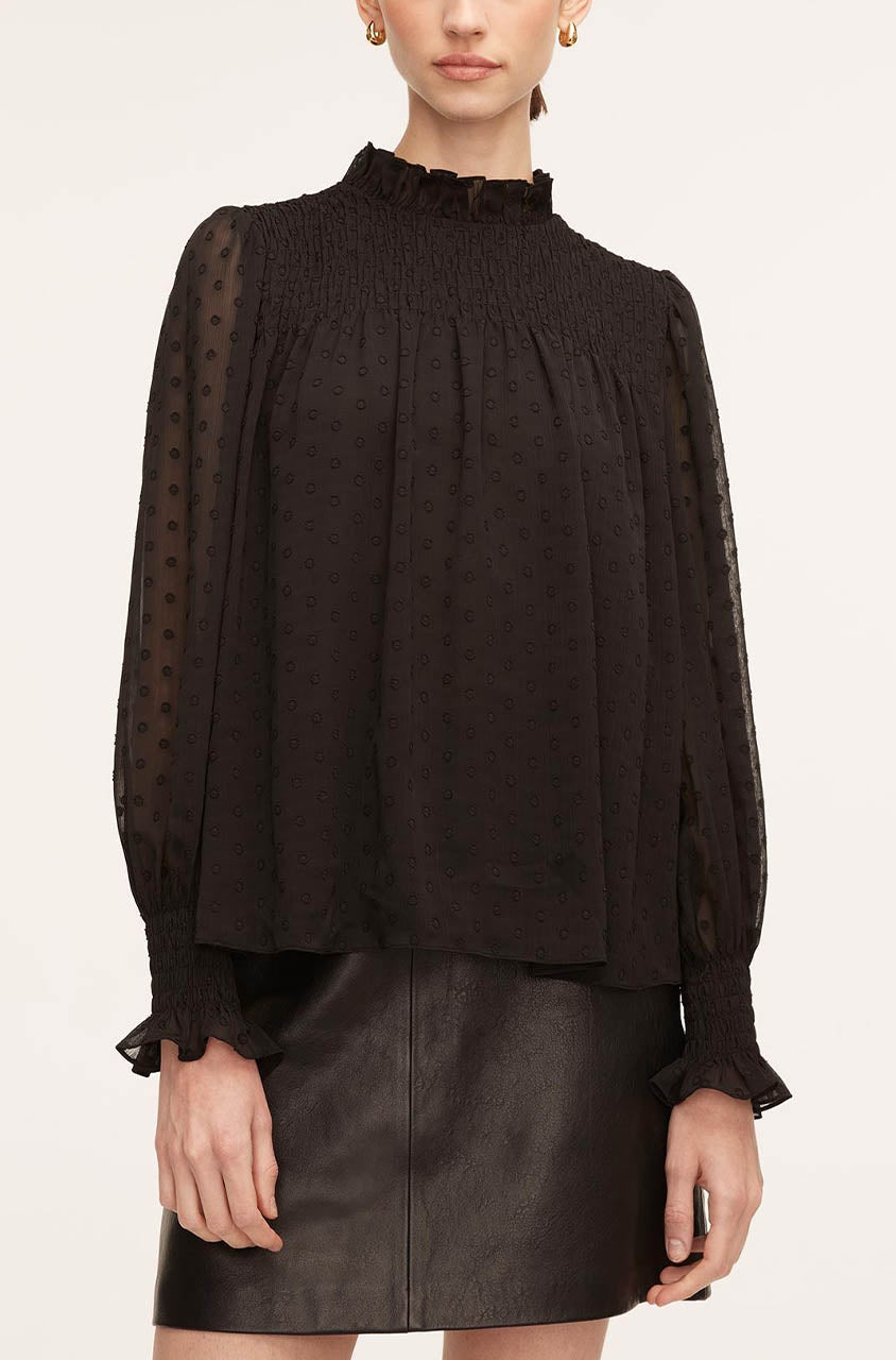 Clip Dot Blouse | Black