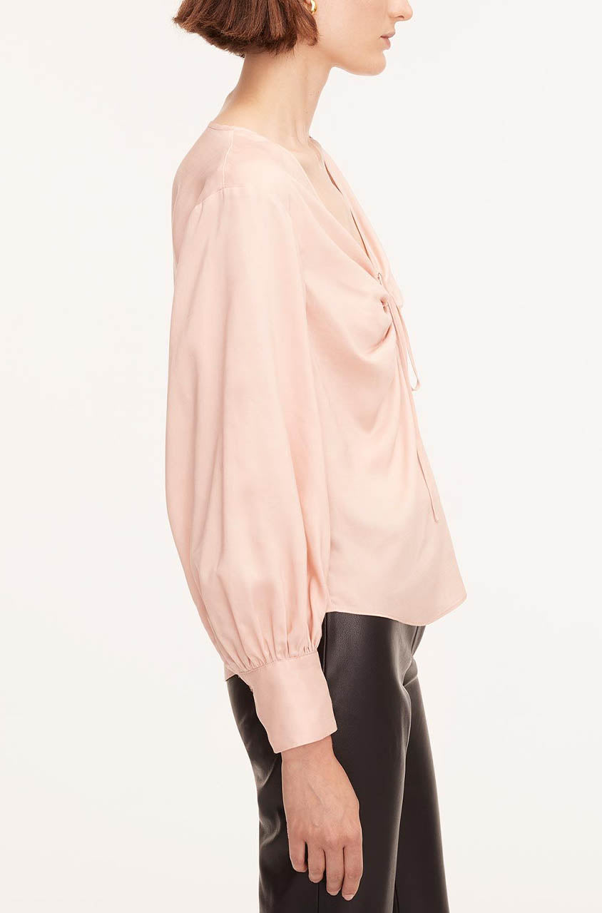 Drawstring Long Sleeve Blouse | Blush