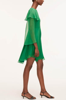 Ruffle Silk Chiffon Dress | Jade