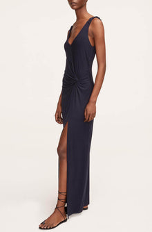 Twist Modal Front Dress | Dark Navy
