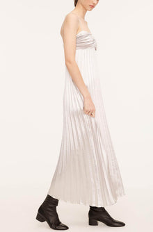 LamÃ© Pleated Dress | Silver