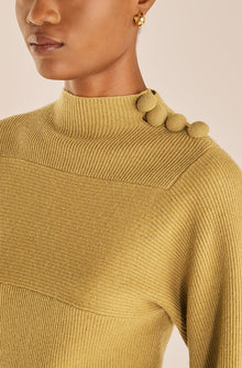 Rib Mock Neck | Olive