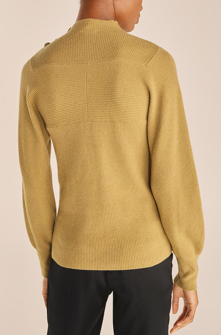 Rib Mock Neck | Olive