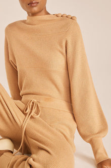 Rib Mock Neck | Honey