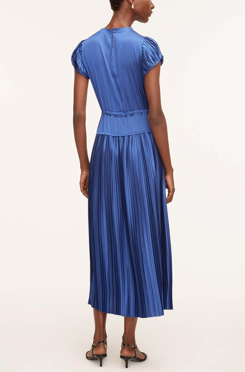 Pleated Sleeve Dress | Cobalt