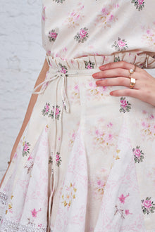 Hemant & Nandita | Kefi Floral Skater Skirt | Ivory