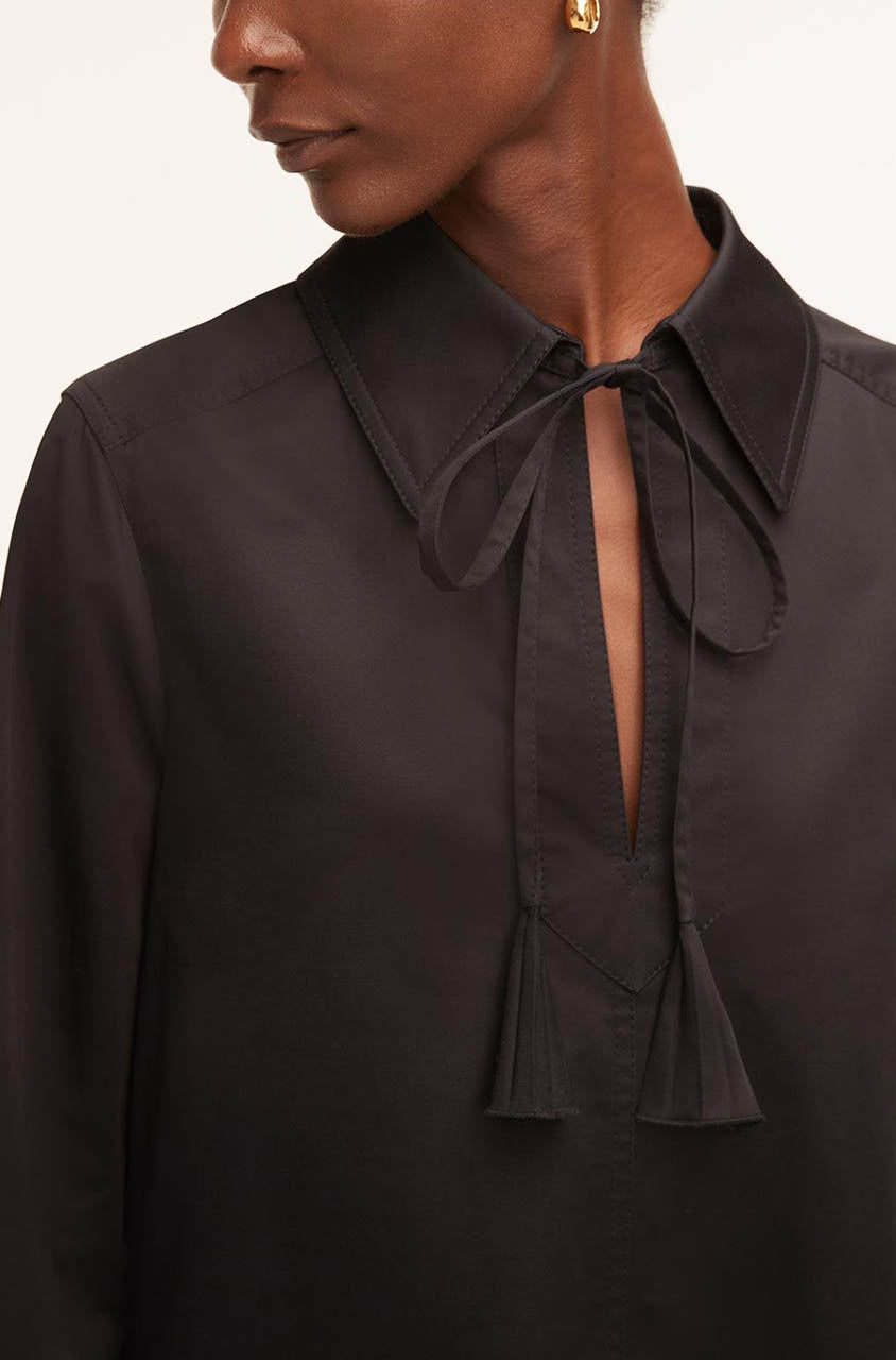 Heavy Cotton Shirt Dress | Black