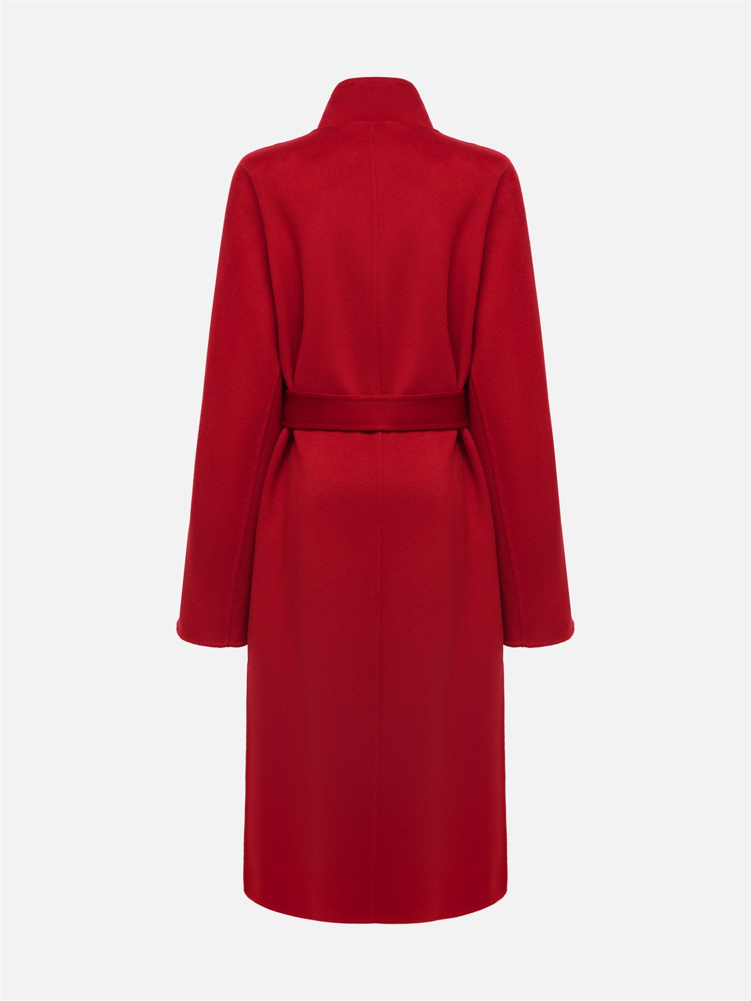 Cashmere-Wool Double-Faced Coat | Red