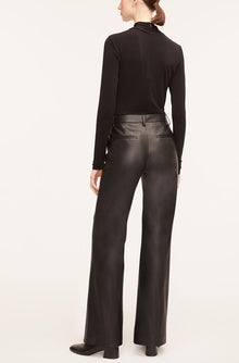 Vegan Leather Trousers | Black