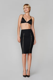 007 Zip skirt - Le Vestiaire | Black