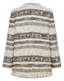 Striped Coat | Beige