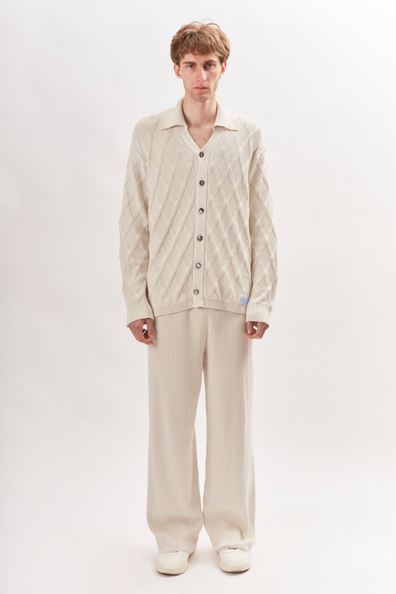 The Multi Stitch Knit Pant -Sand Reuben Oliver