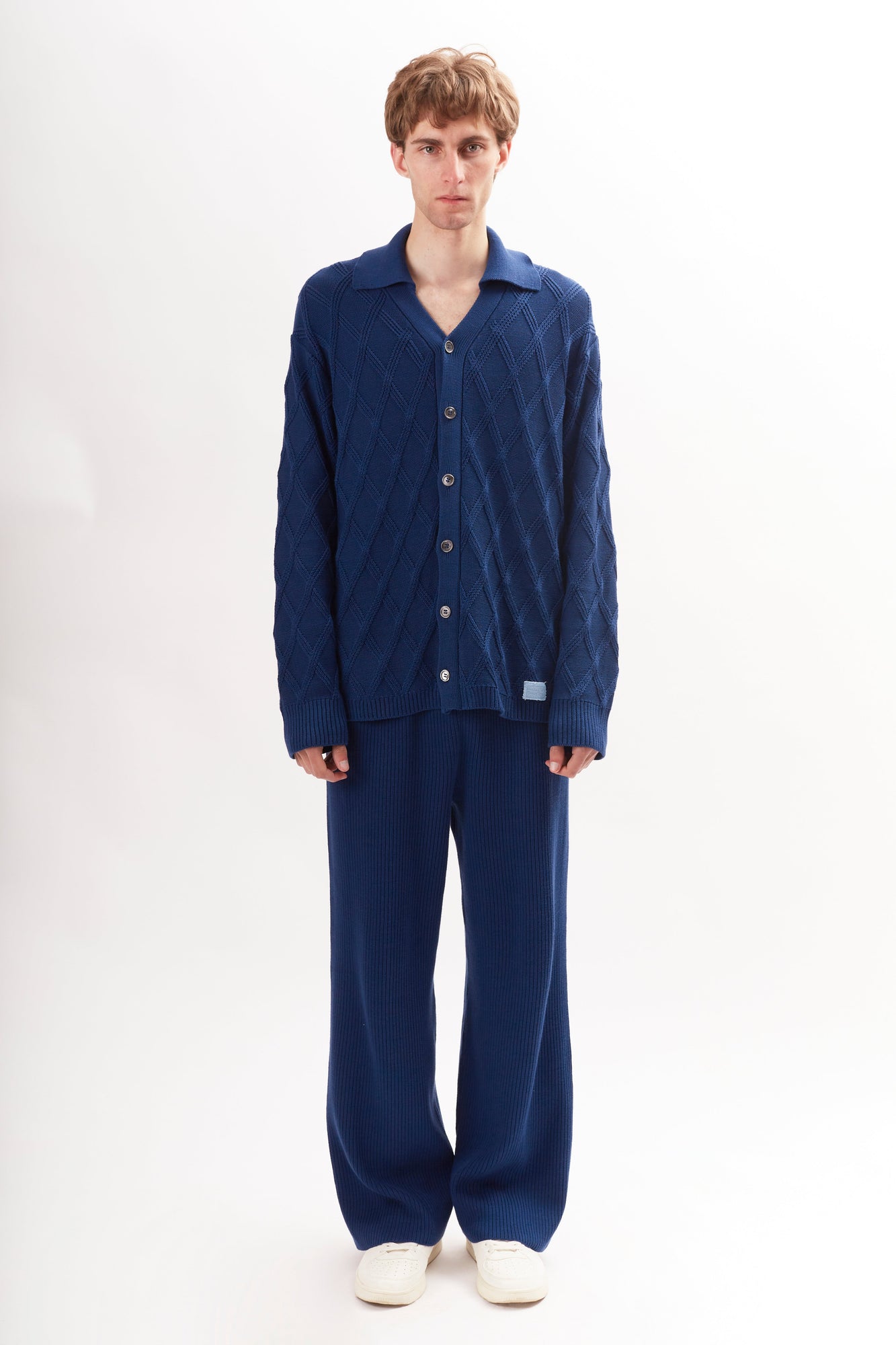 Ribbed Knit Pants - Navy Reuben Oliver