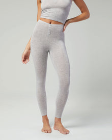 Snap Front Legging | Heather Grey