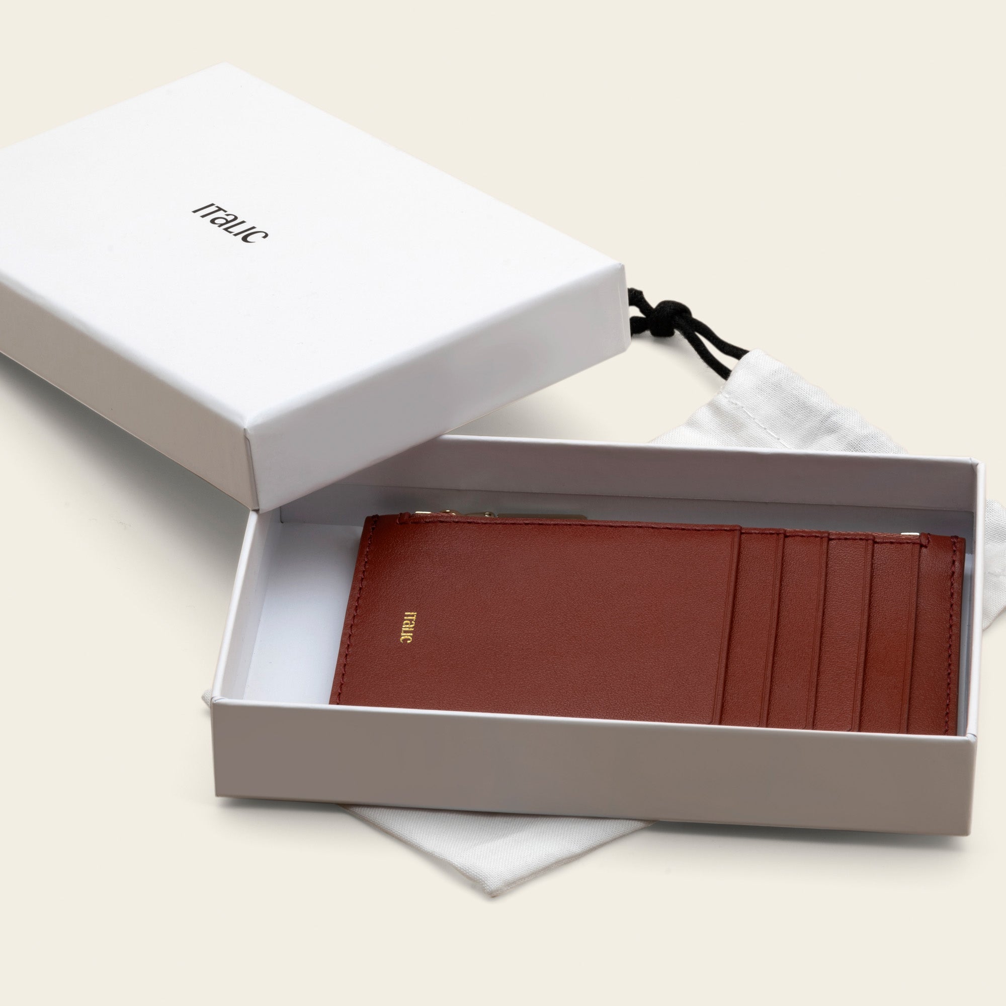 Unisex | Albee Leather Card Holder | Desert Sun