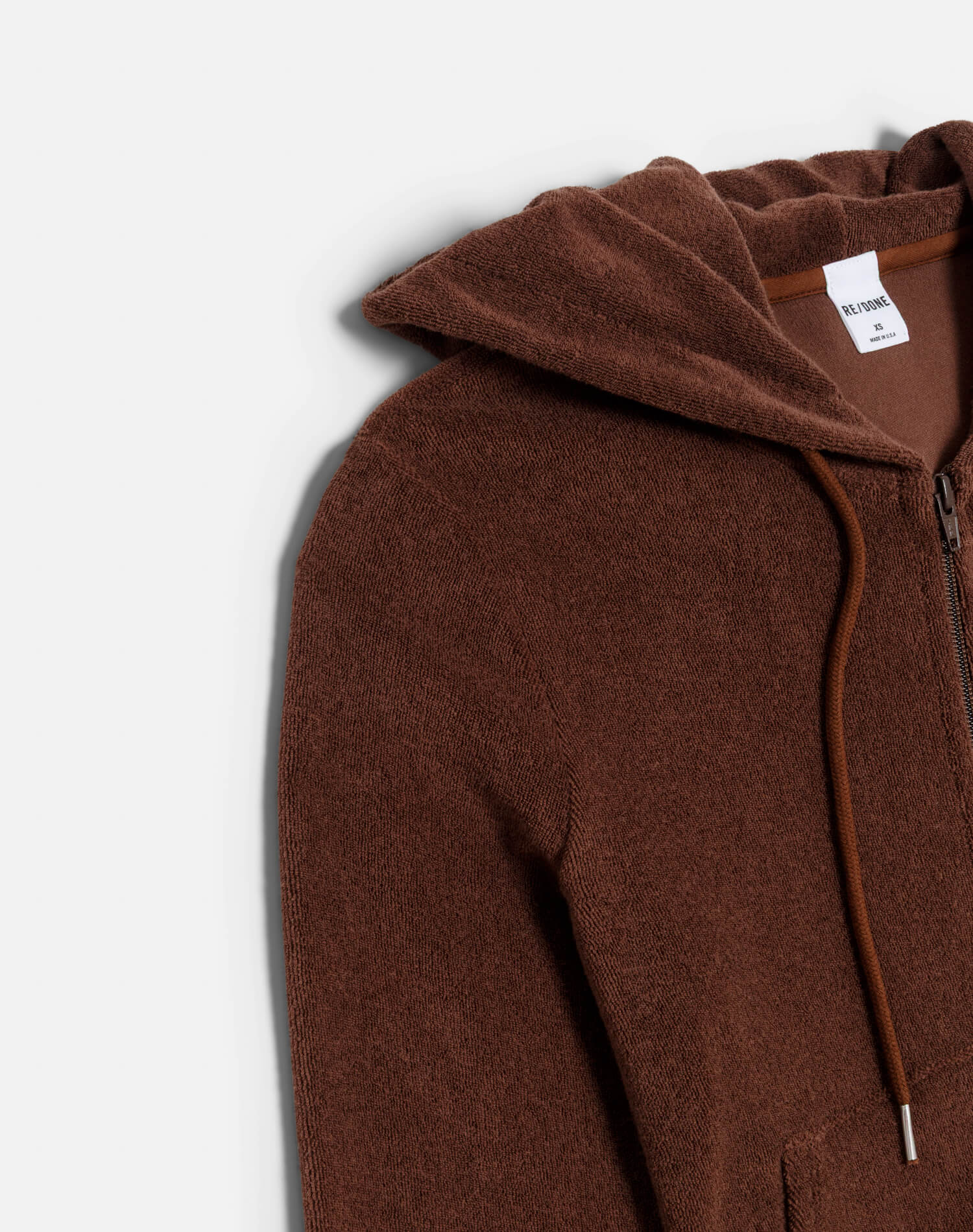 Womens | Shrunken Terry Hoodie | Brunette