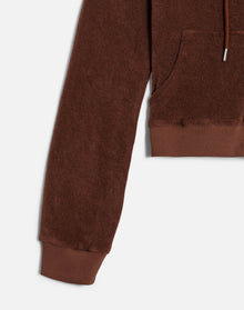 Womens | Shrunken Terry Hoodie | Brunette