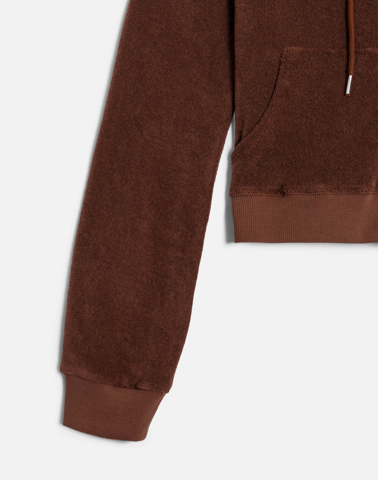 Womens | Shrunken Terry Hoodie | Brunette