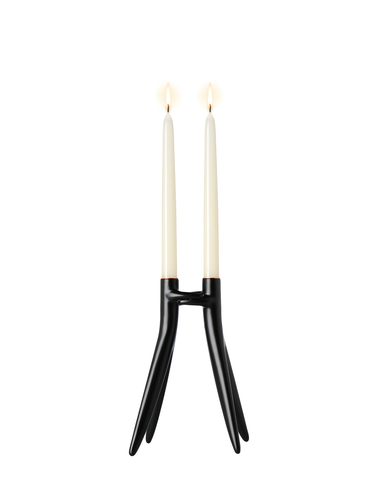 Abbracciaio Candle Holder | Single | Black