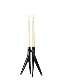 Abbracciaio Candle Holder | Single | Black