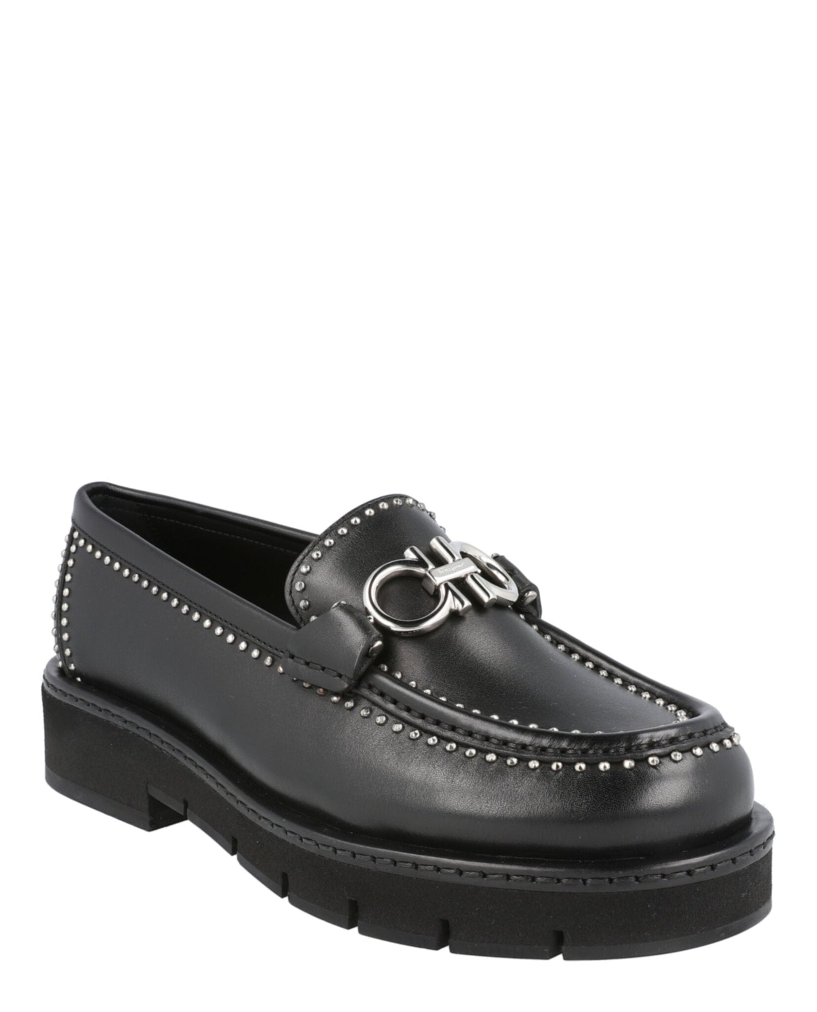 Ferragamo | Rolo Lug Studded Loafers