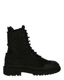 Ferragamo | Mixed Media Combat Boots