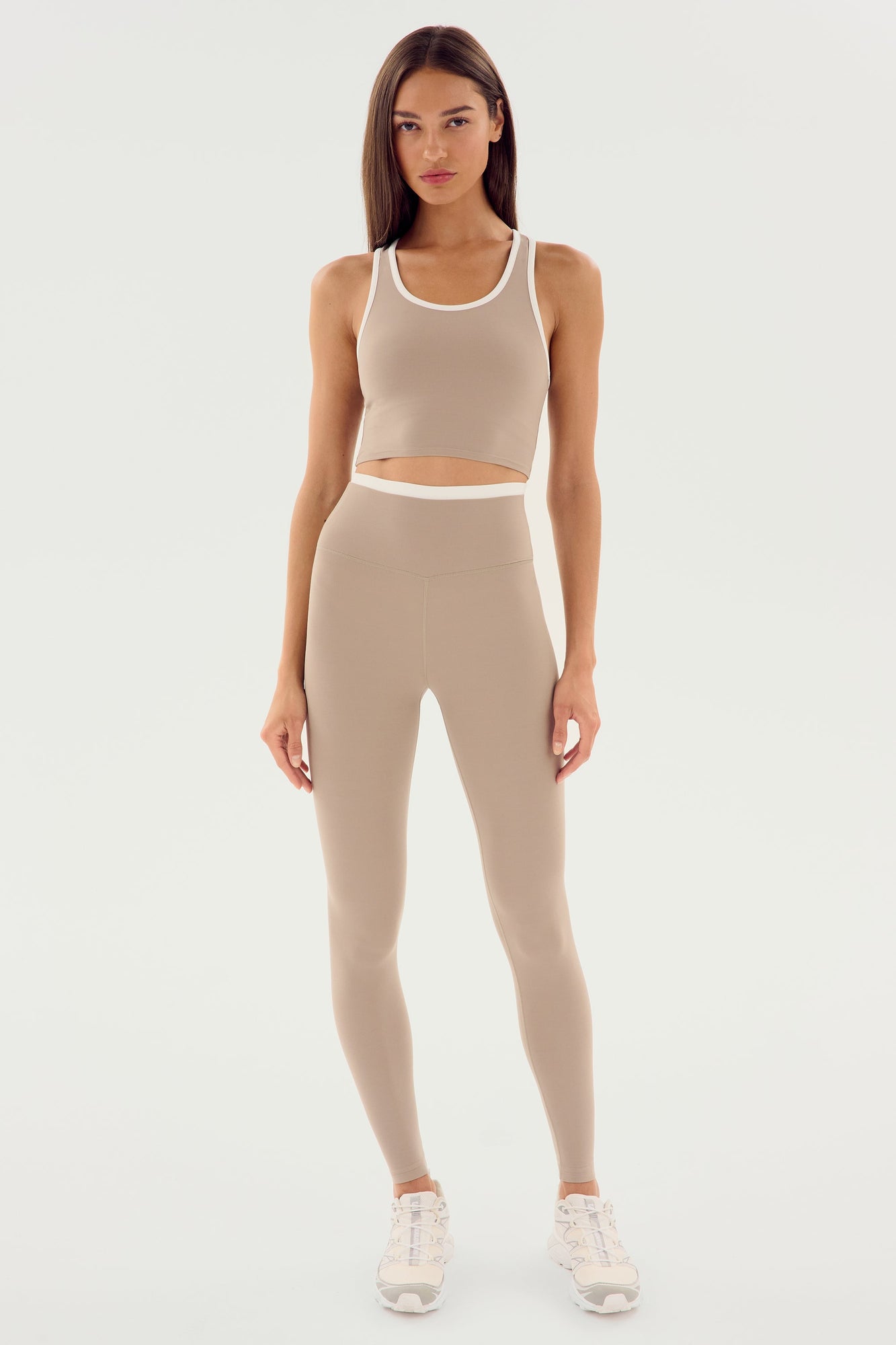 Amber Airweight Bralette | Latte x White
