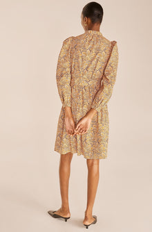 Speckled Fleur Belted Long Sleeve Dress | Speckled Fleur Marigold Combo