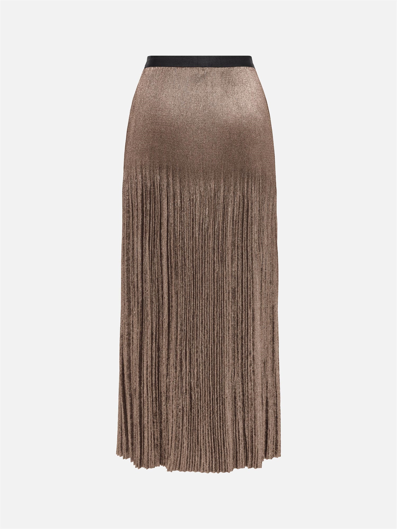 Foil Pleated Skirt | Golden