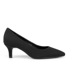 Elil Dress Kitten Heel | Black Stretch Gaberdine