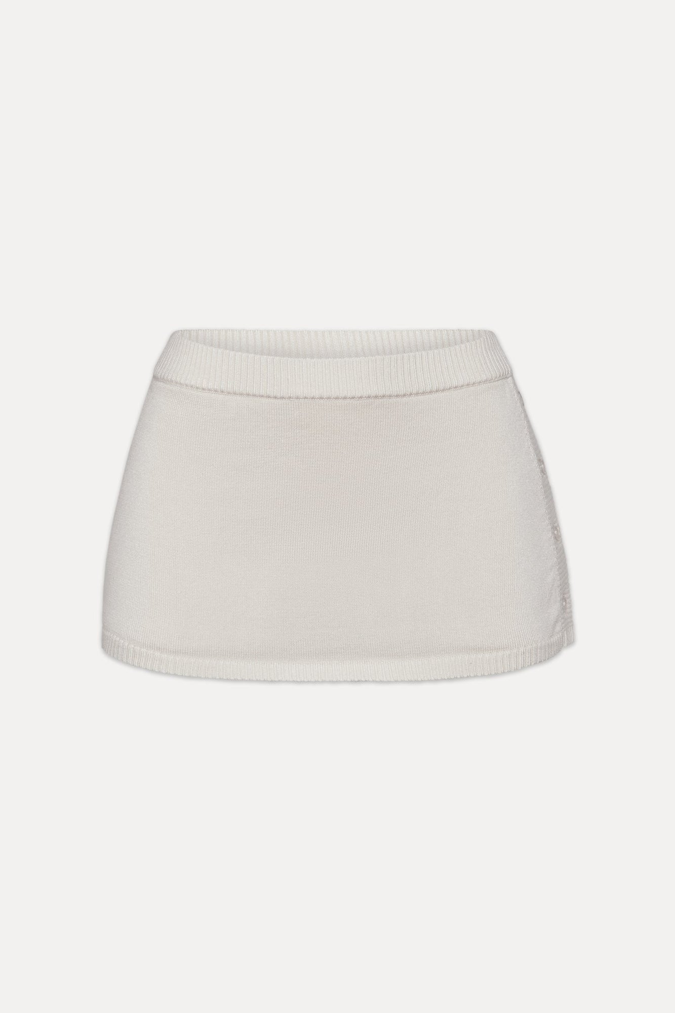 Ash Knit Mini Skort Ivory