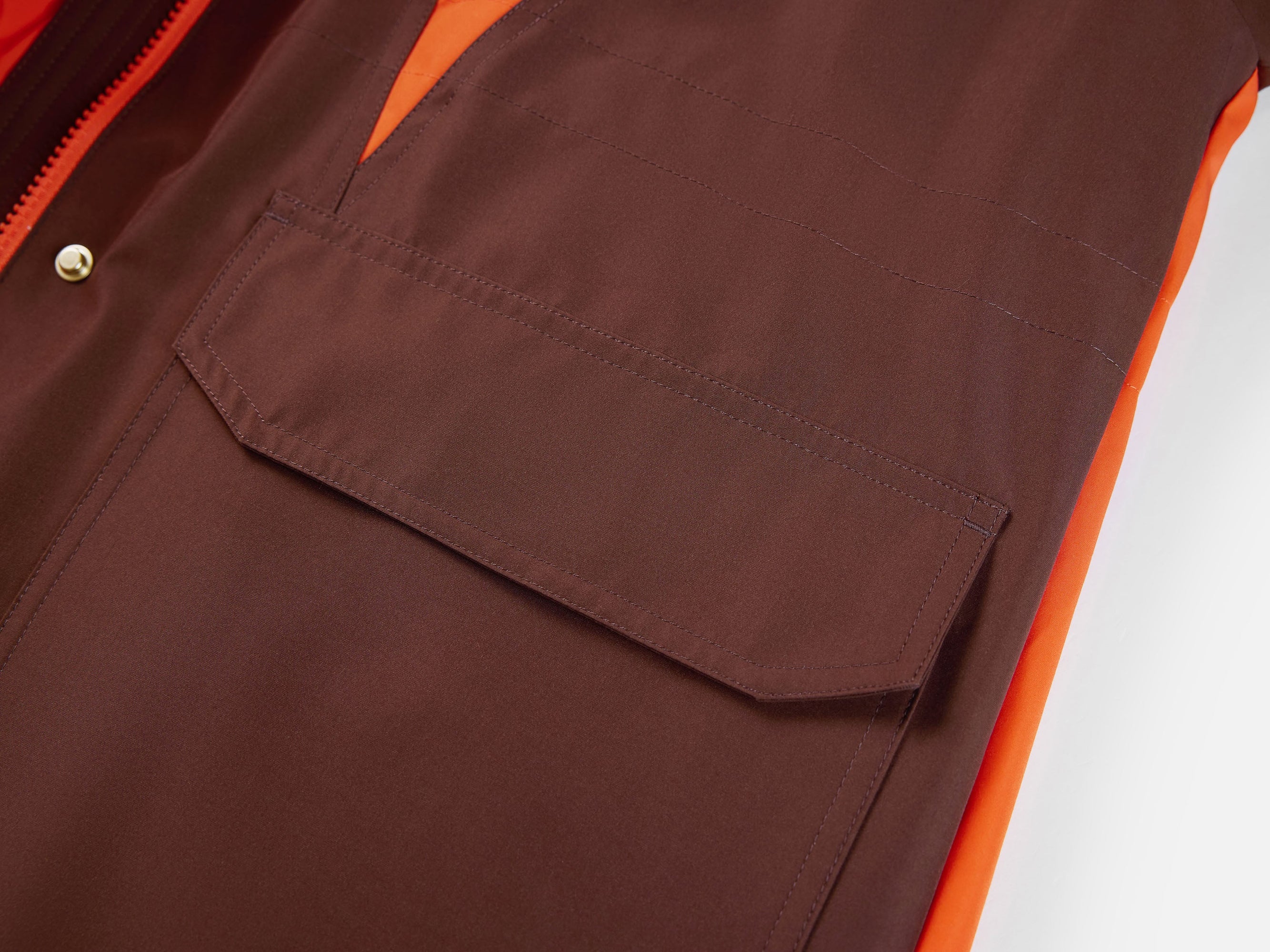 Hooded Jacket | Orange/Brown