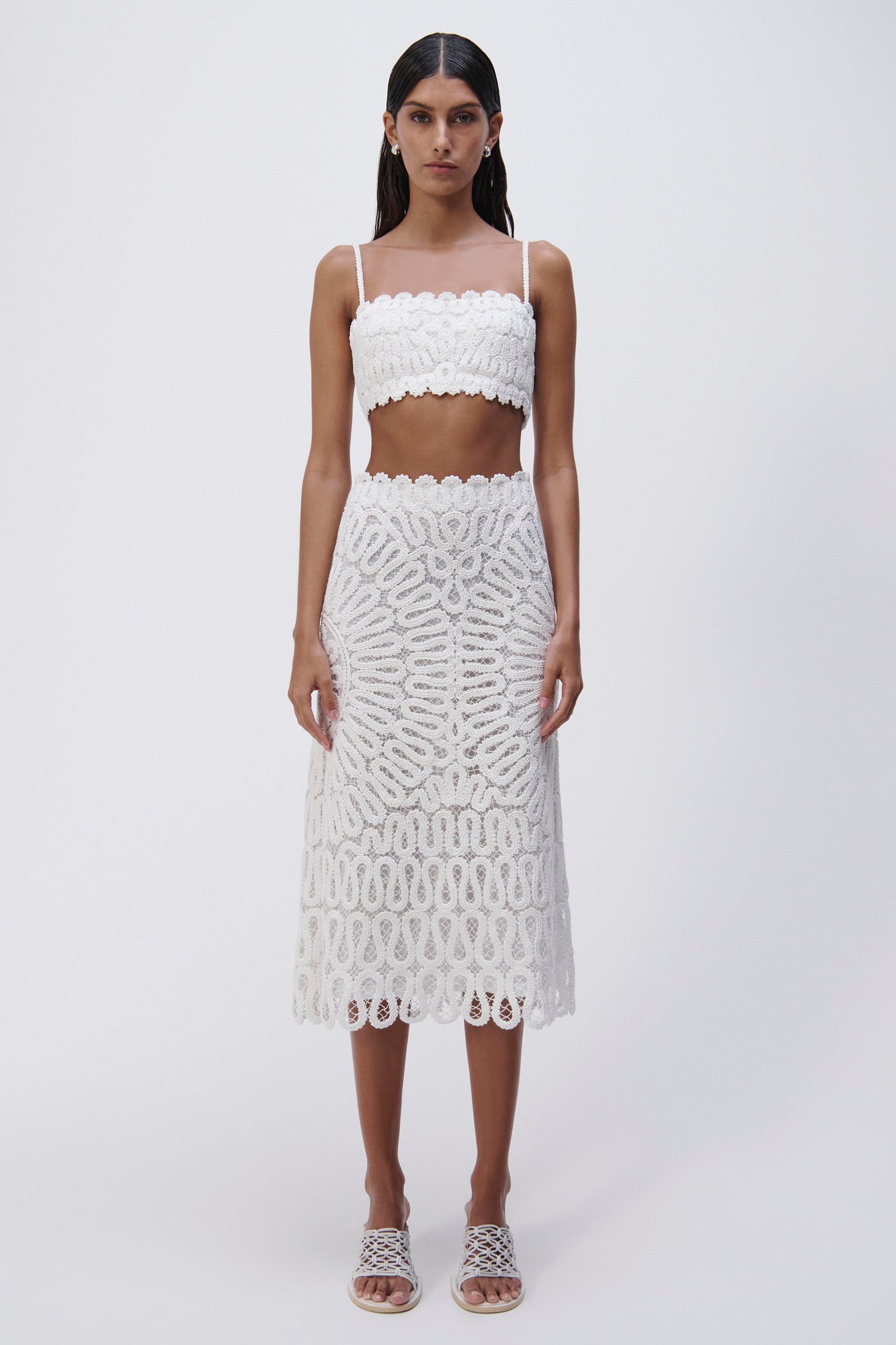 Sally Crochet Midi Skirt - SIMKHAI 