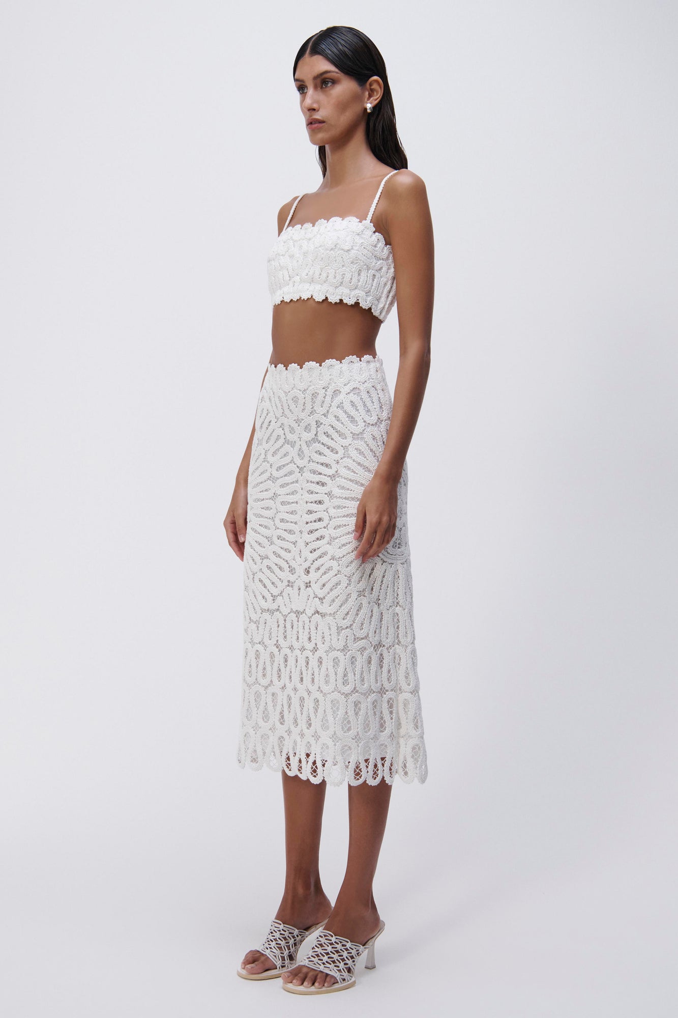 Sally Crochet Midi Skirt - SIMKHAI 
