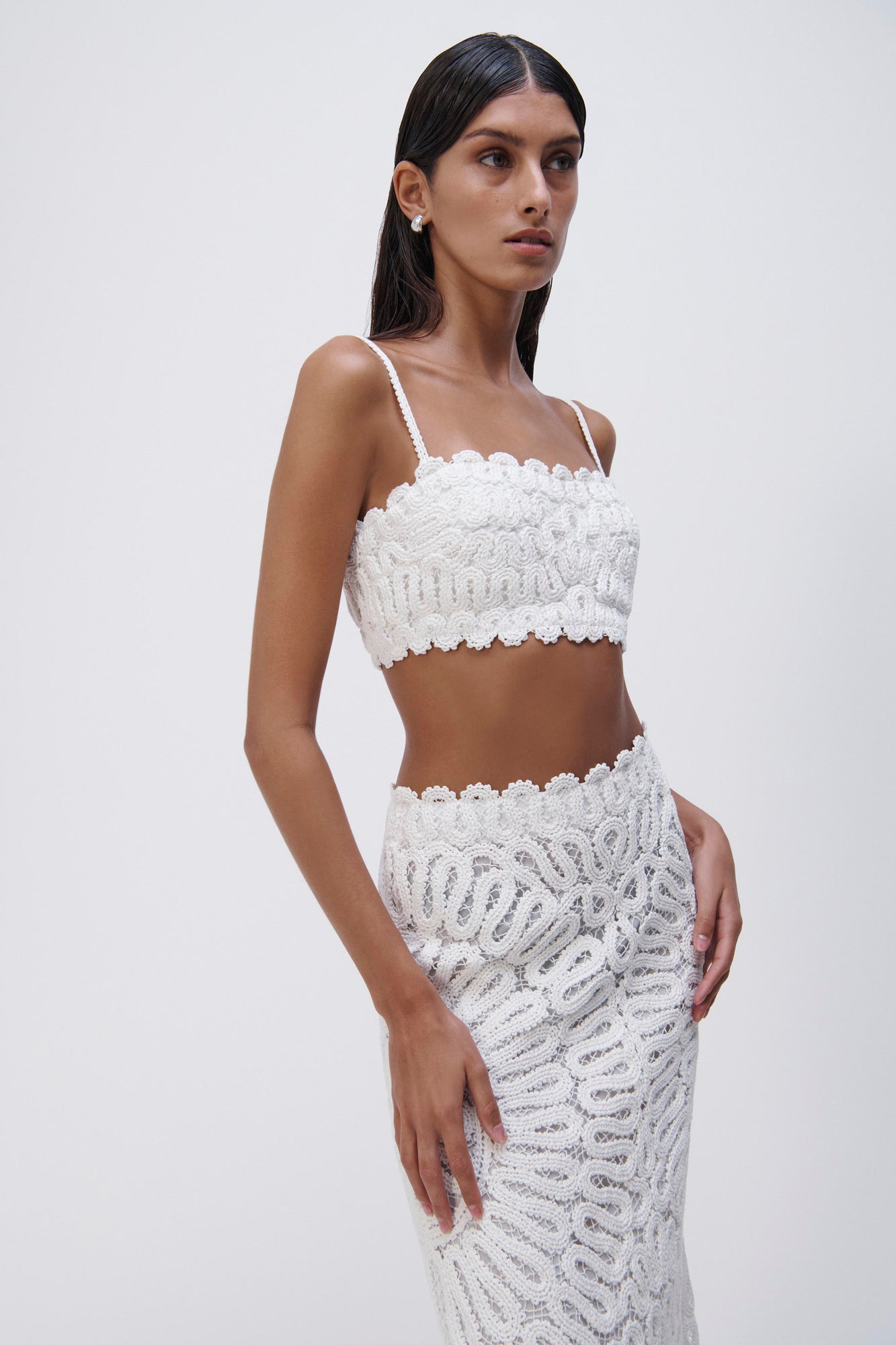 Sally Crochet Midi Skirt - SIMKHAI 