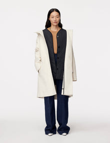 Another Tomorrow 3 In 1 Parka in Off White – Cotton Women's Outerwear