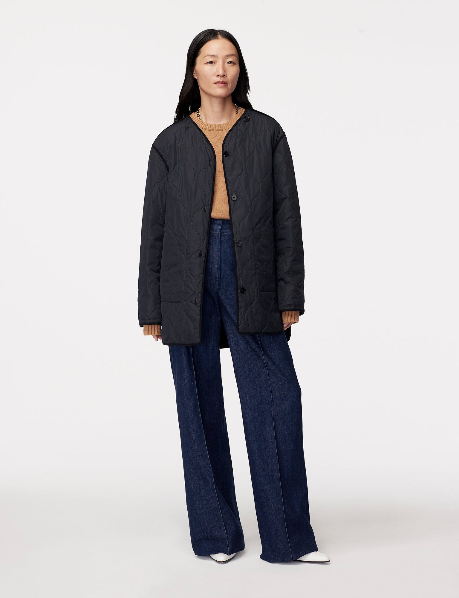 Another Tomorrow 3 In 1 Parka in Off White – Cotton Women's Outerwear