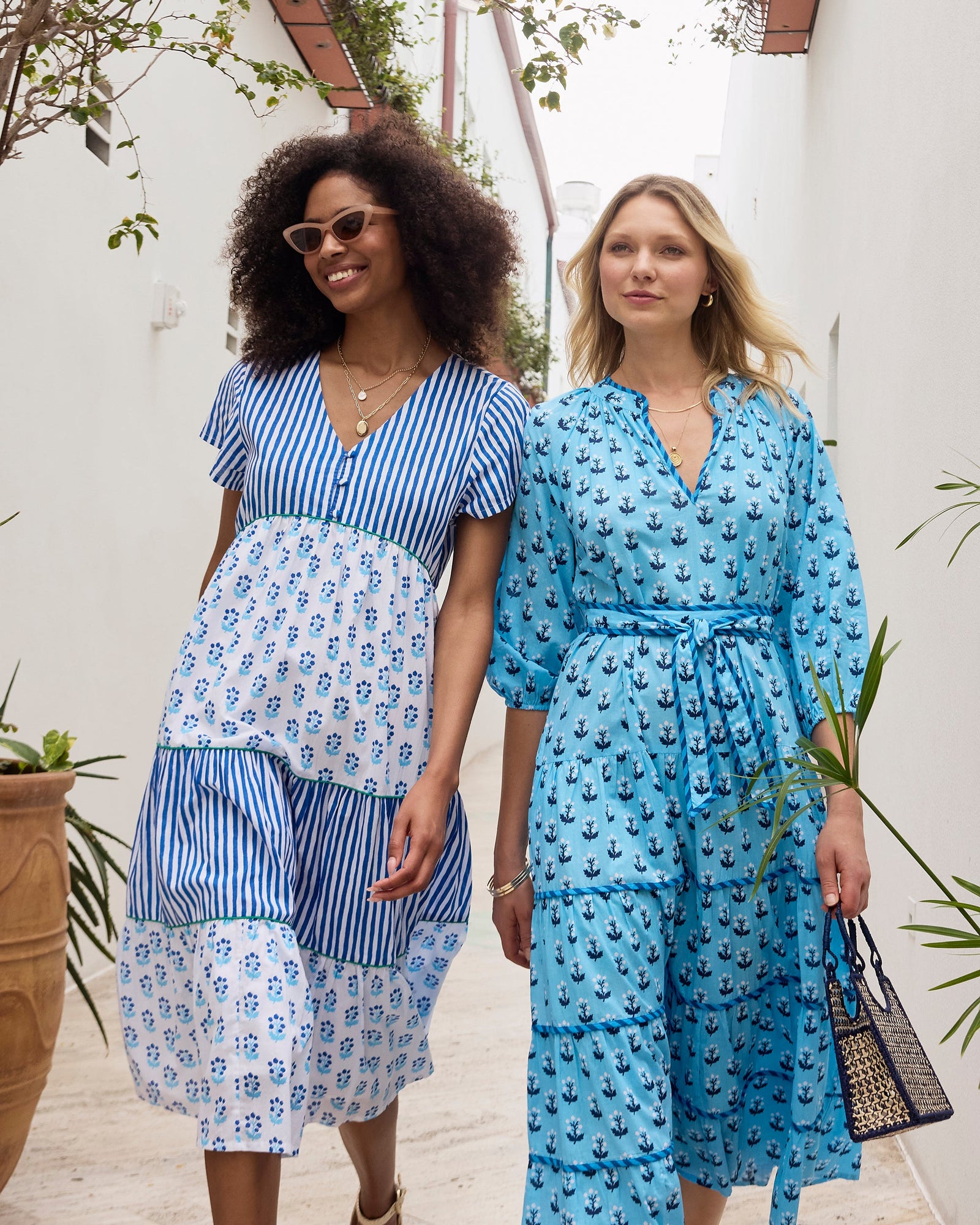 Main Street Dress | In Bloom (Blue)