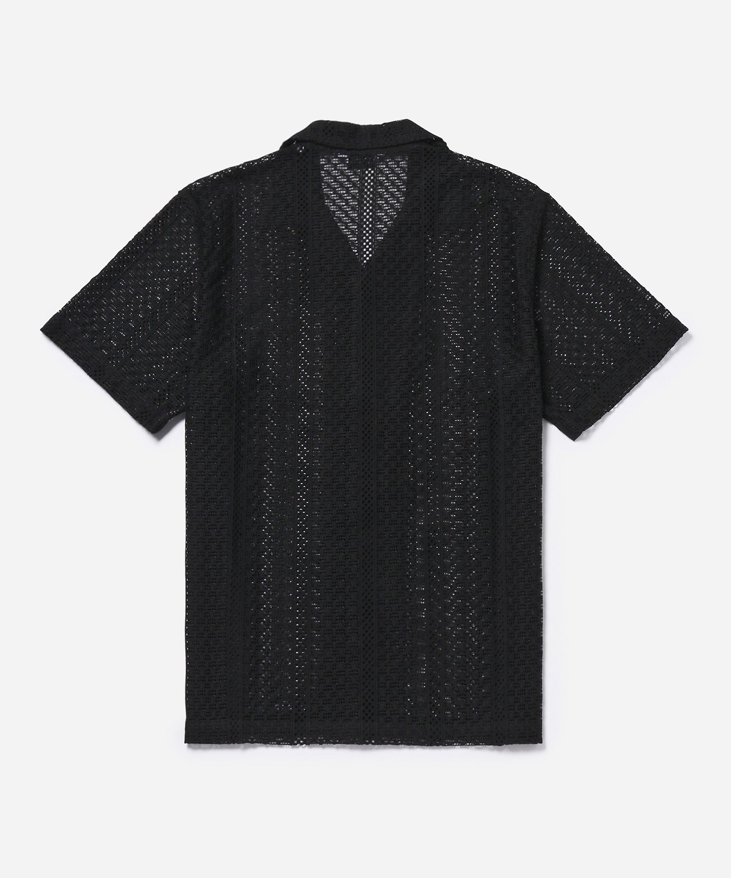Mens | Canty Cotton Lace SS Shirt | Black